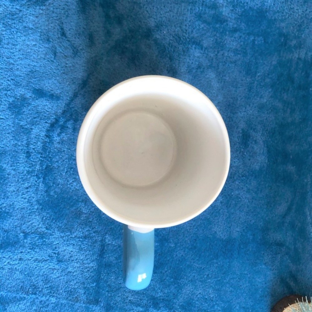 50 It Is The New 40 Mug White Yellow Blue Handle. - Picture 2 of 2